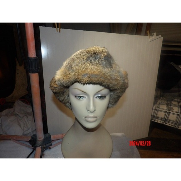 Bomber Unisex Hat Real Rabbit Fur Ear Flaps Warm Winter Hunting Trapper Cap - Picture 1 of 11